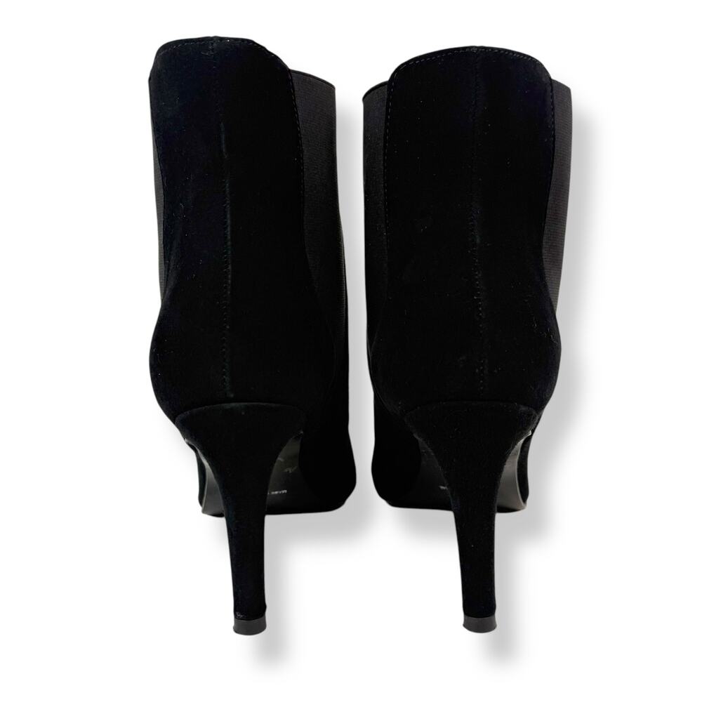 Brand new ANTONIO DE FARIA Portugal black suede pointed toe Chelsea heeled boots - Picture 16 of 16